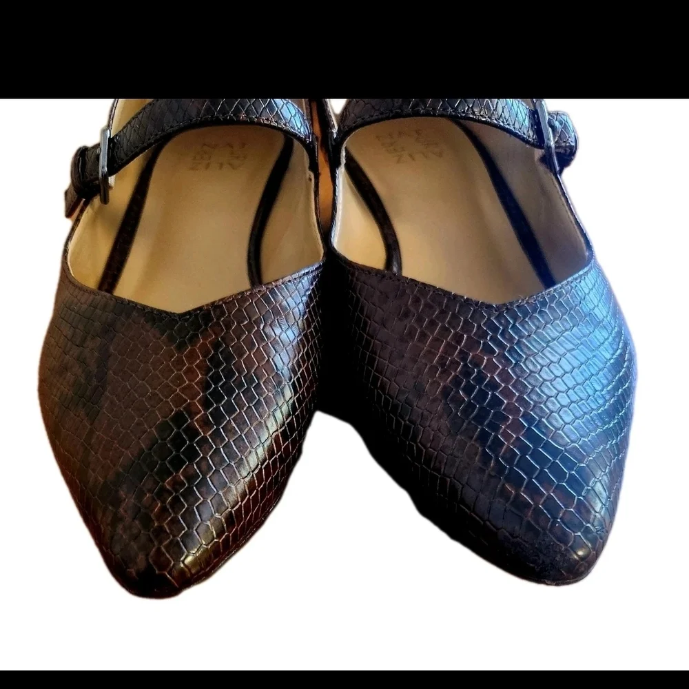 Naturalizer Florencia Mary Jane Pointed Toe Pump Lizard Print Women's Size 10 - Picture 8 of 9